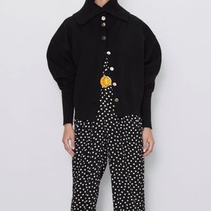 Brand new black and white polka dot jumpsuit